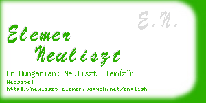 elemer neuliszt business card